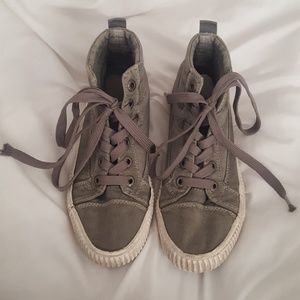 Army green sneakers